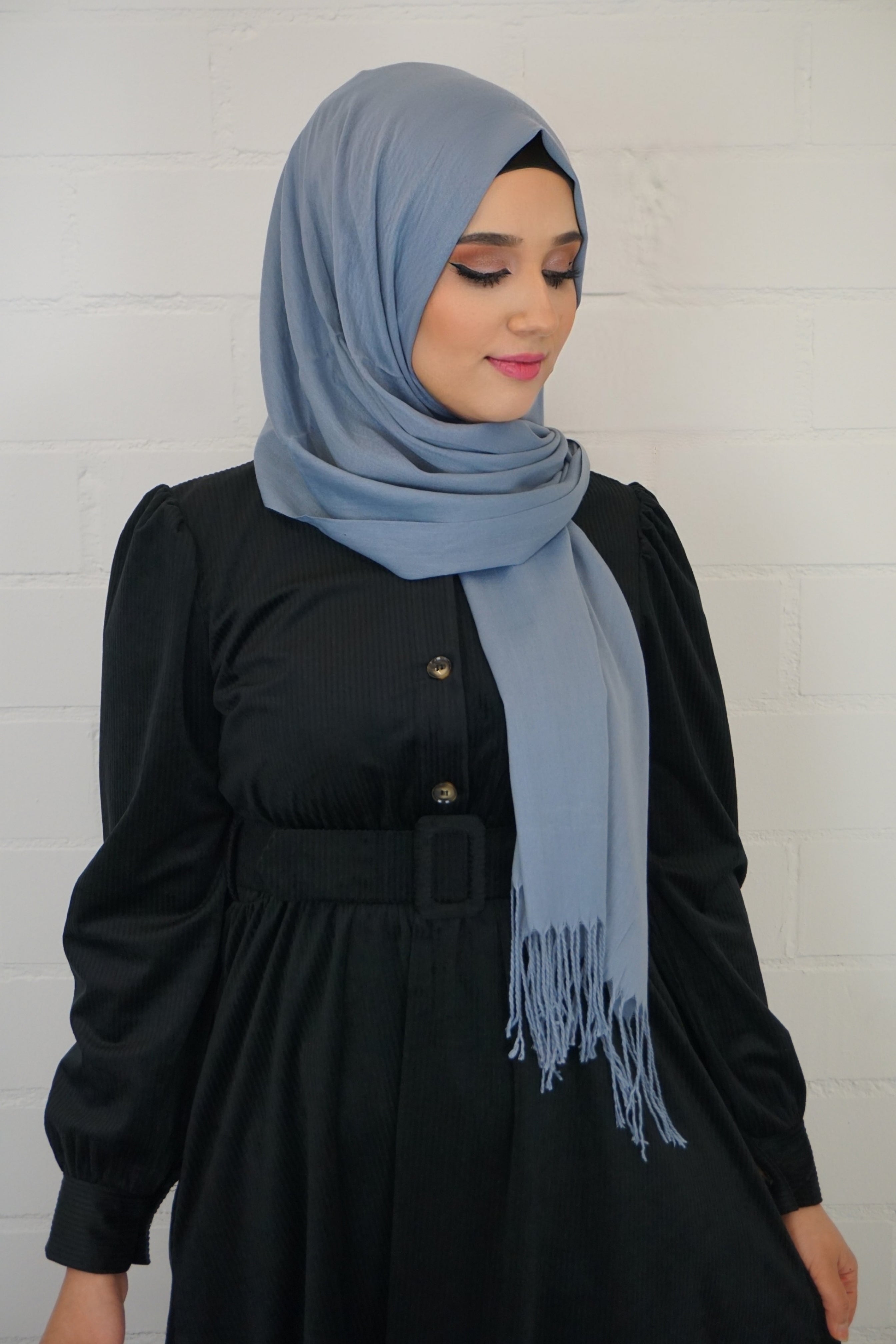 Baumwoll Hijab Almaz Hellblau