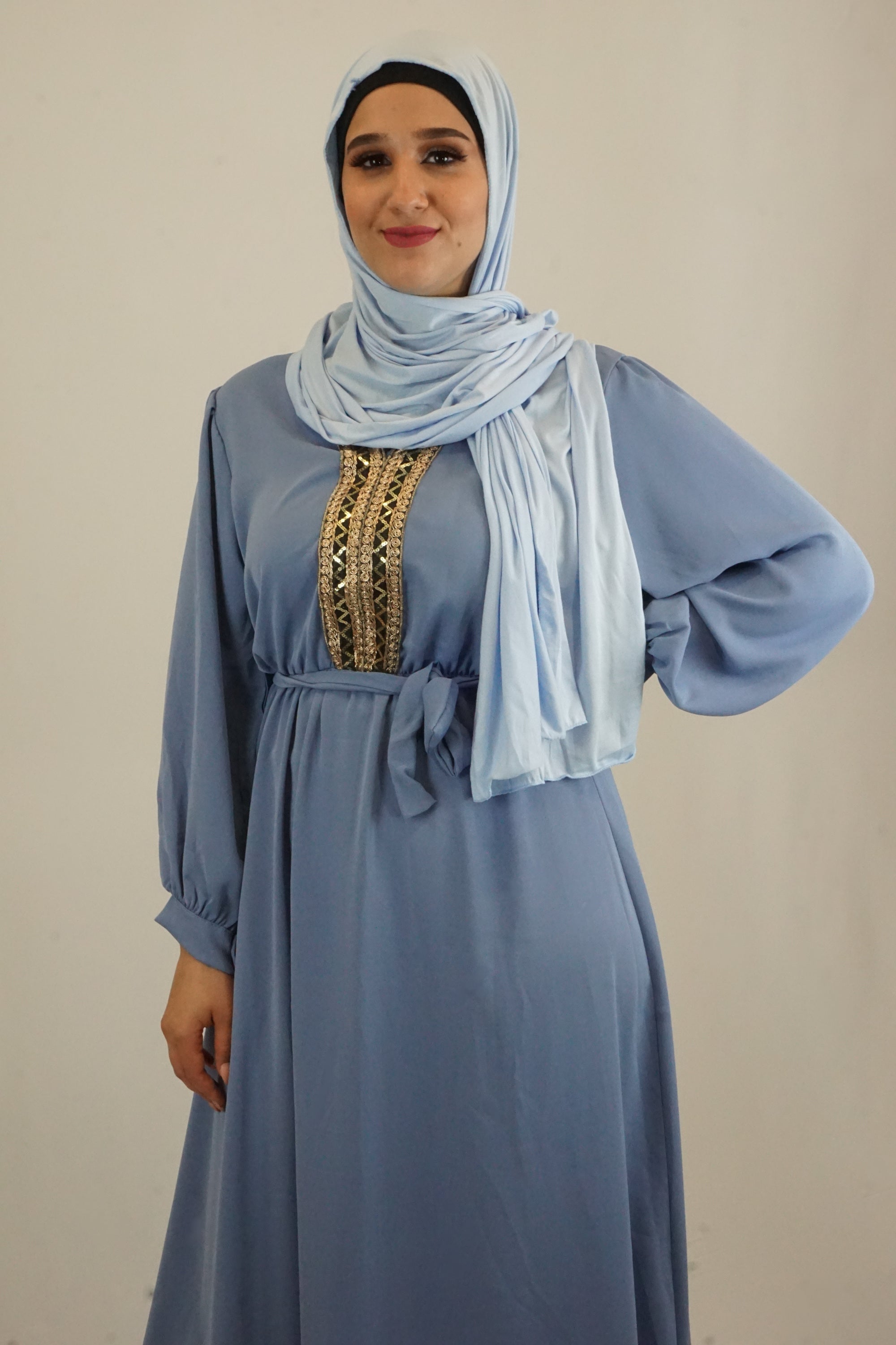 Kleid Hiba Milchblau