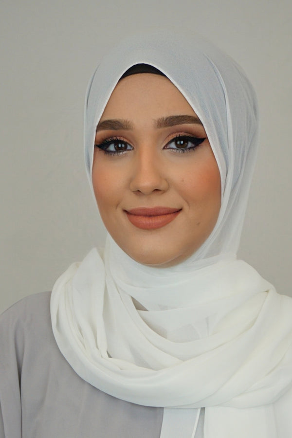 Chiffon XL Hijab Weiß