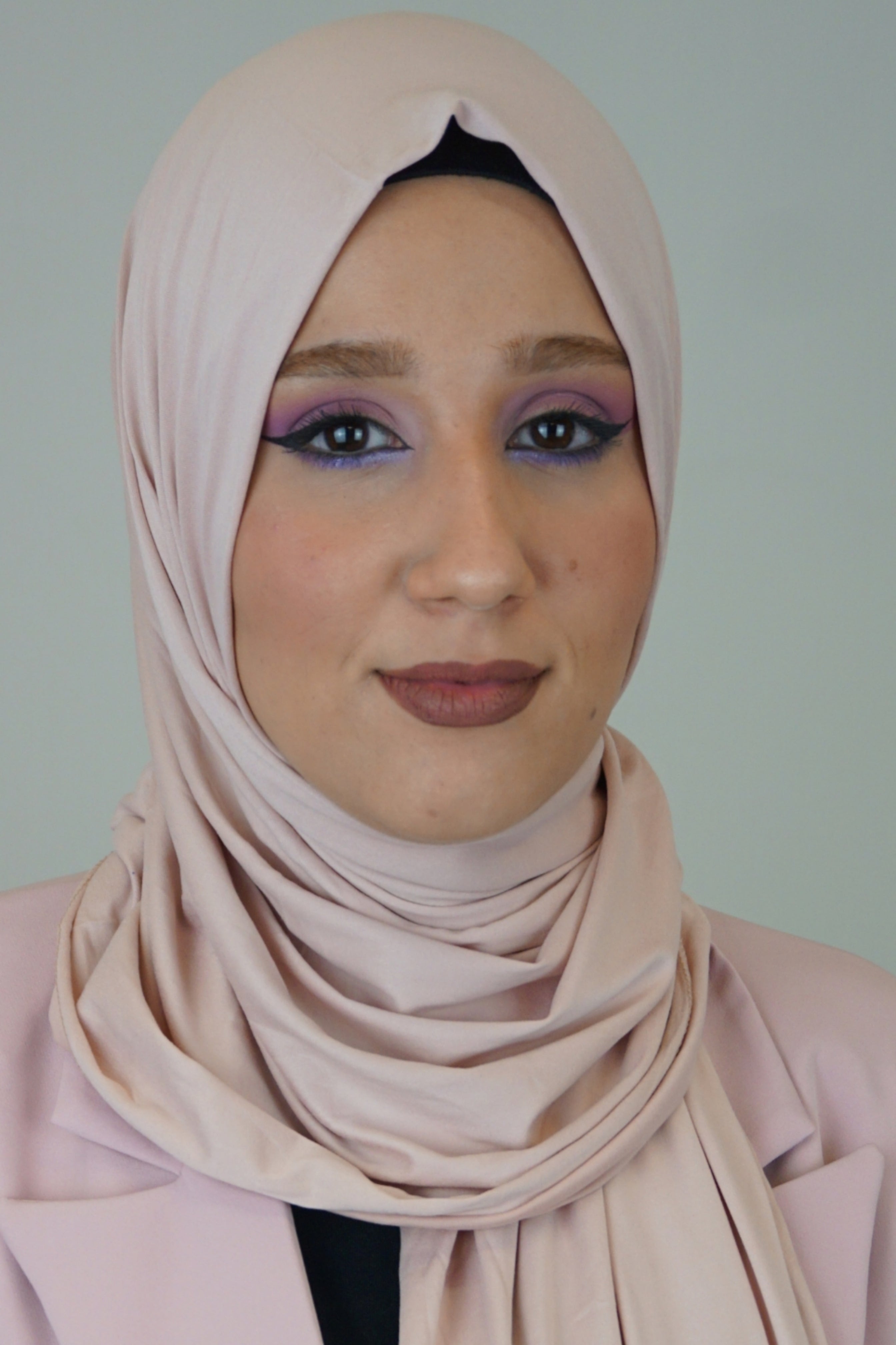 Jersey Hijab Fiza Weißpink