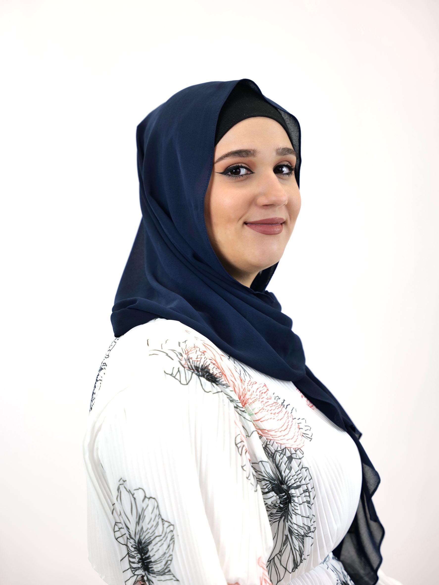 Chiffon Hijab Maira Dunkelblau