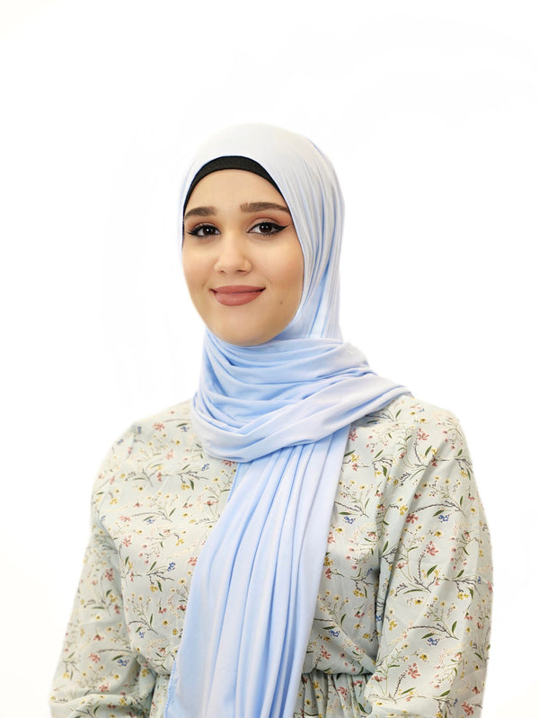 Jersey Hijab Fiza Wasserblau