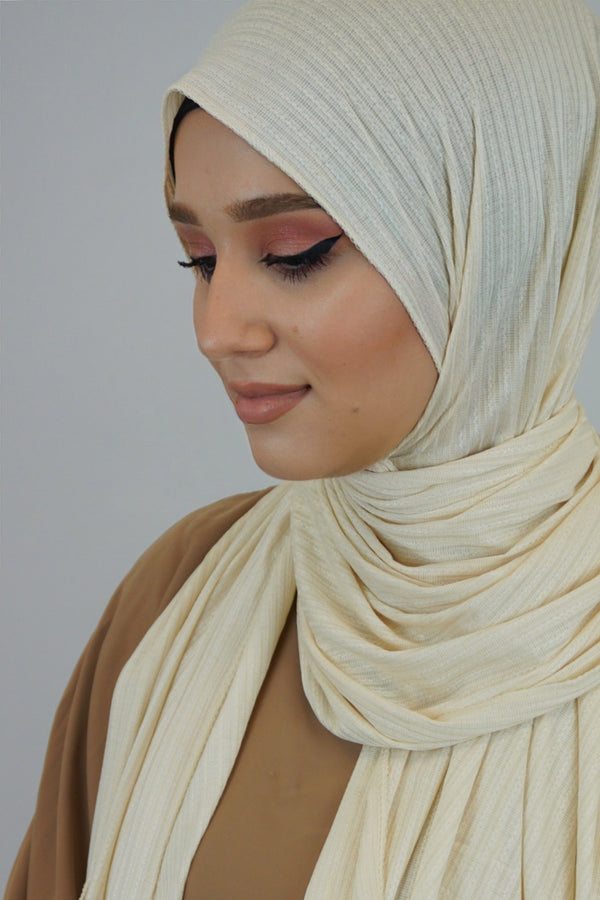 Premium Jersey Ripped Hijab Vanille