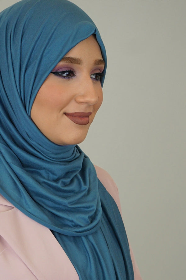 Jersey Hijab Fiza Lightblau