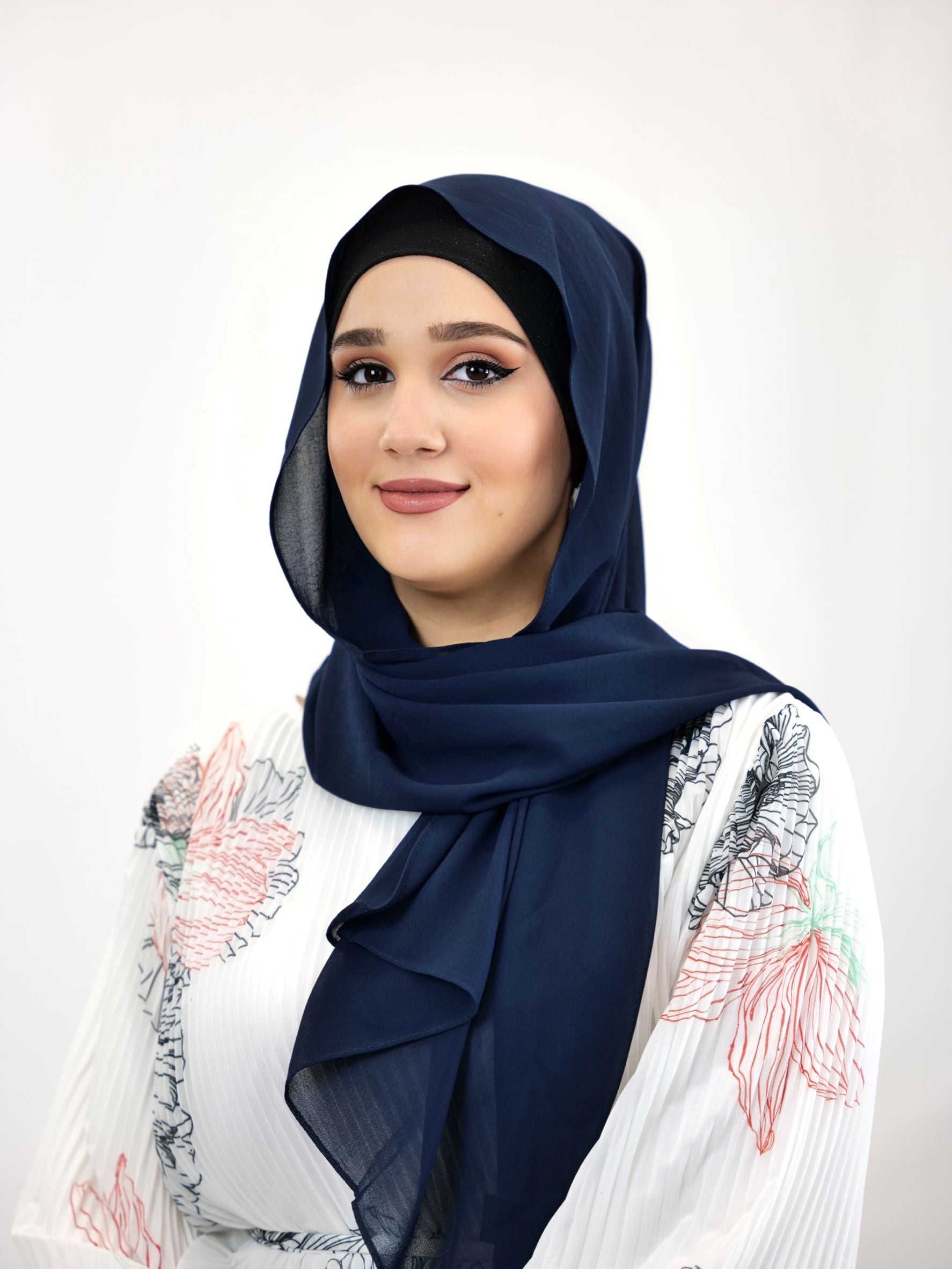 Chiffon Hijab Maira Dunkelblau