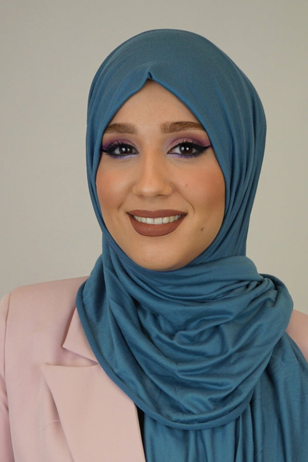 Jersey Hijab Fiza Lightblau