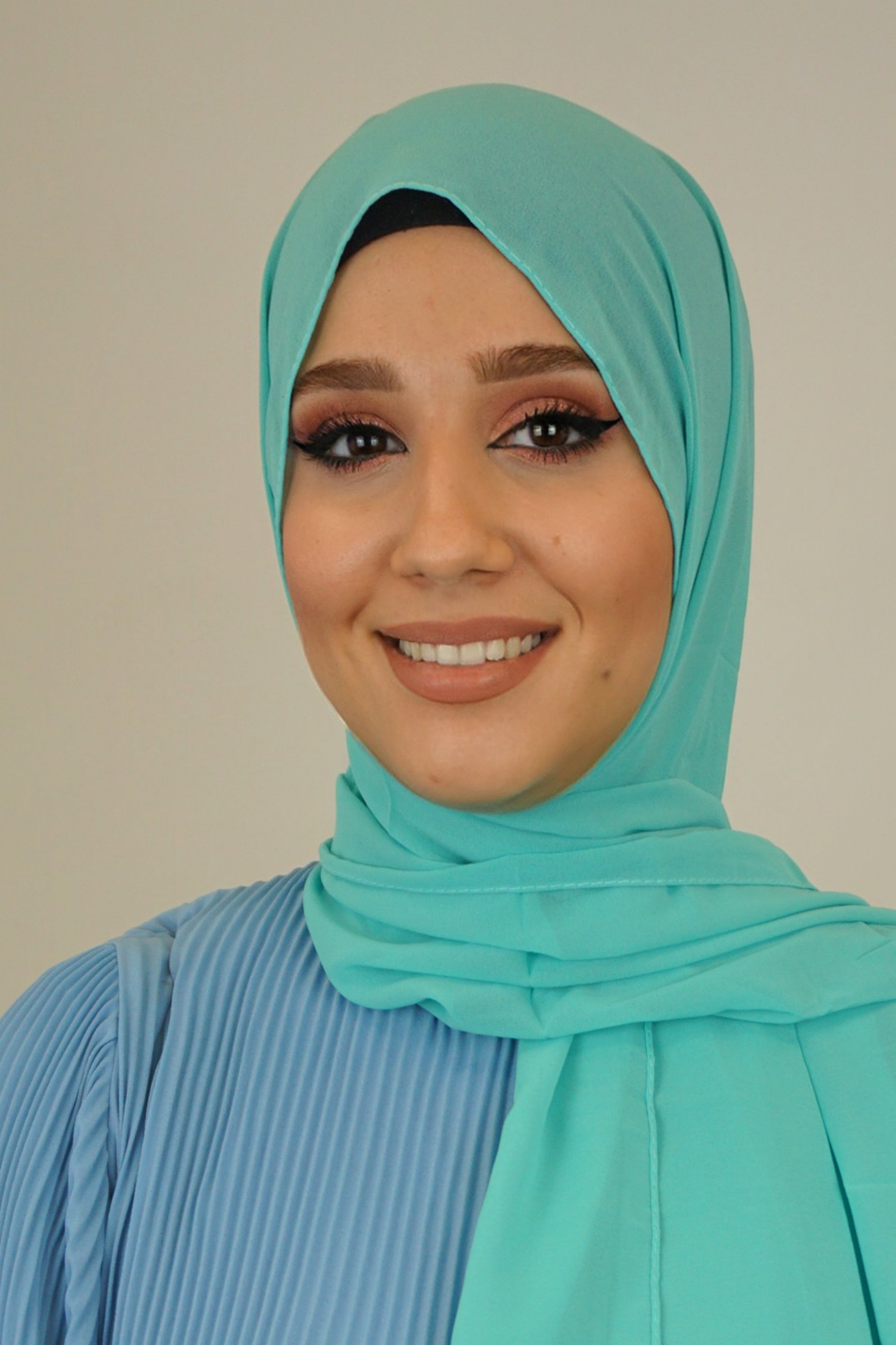 Chiffon Hijab Maira Türkisgrün