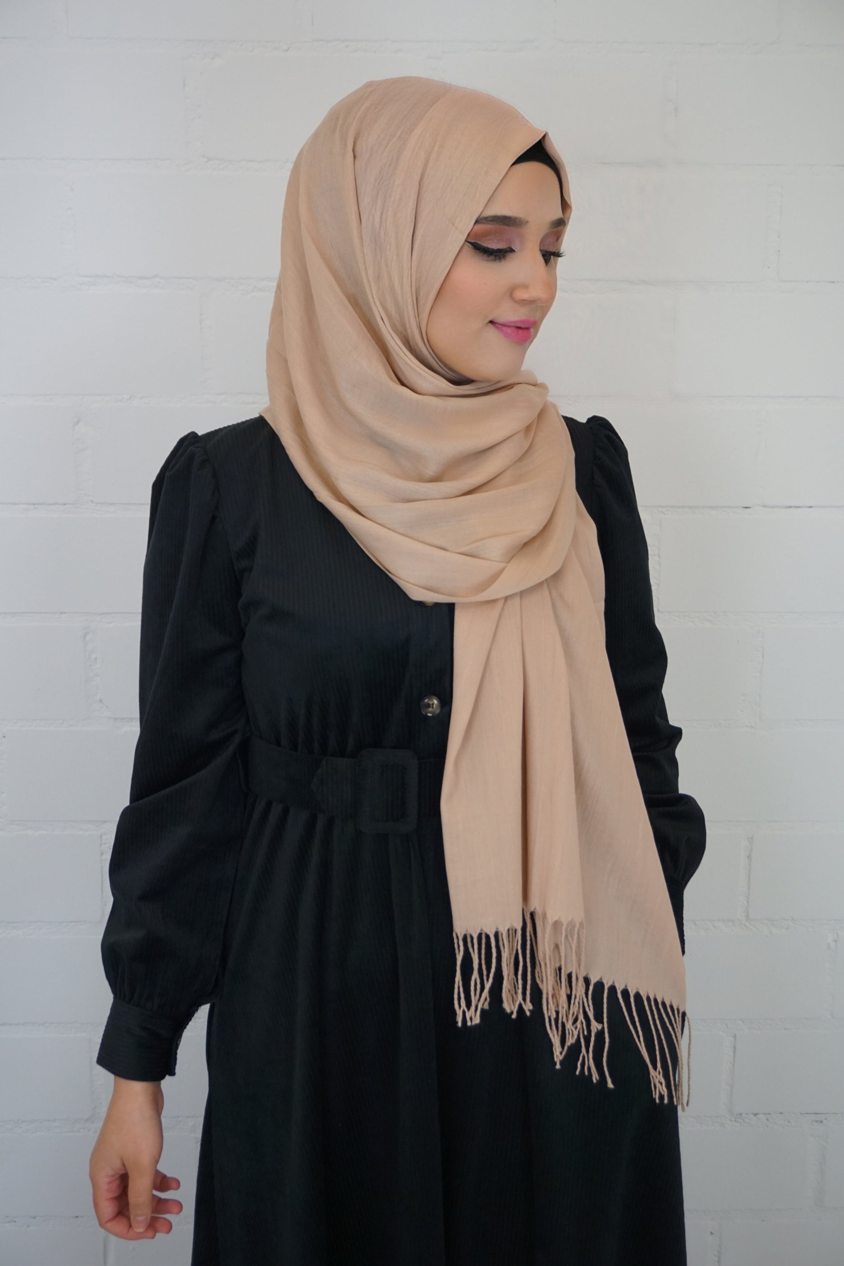 Baumwoll Hijab Almaz Beige 2