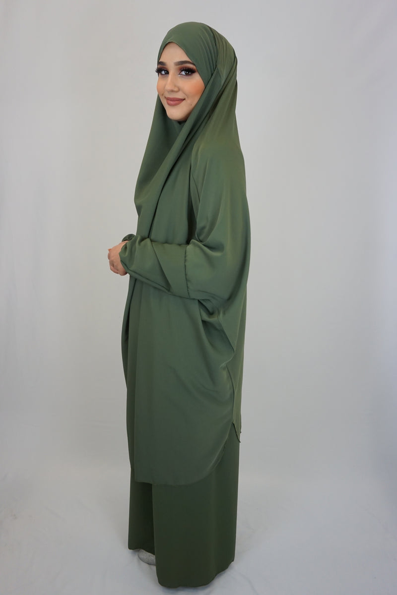 Jilbab Farheena Grün
