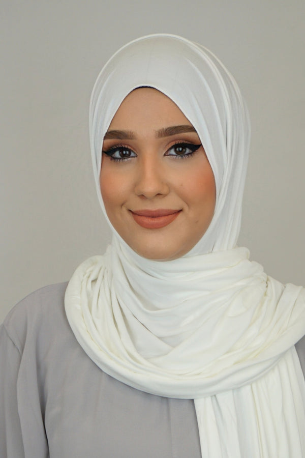 Jersey XL Hijab Weiss