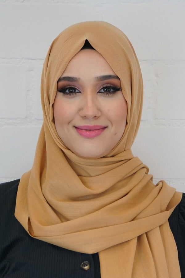 Baumwoll Hijab Almaz Camel
