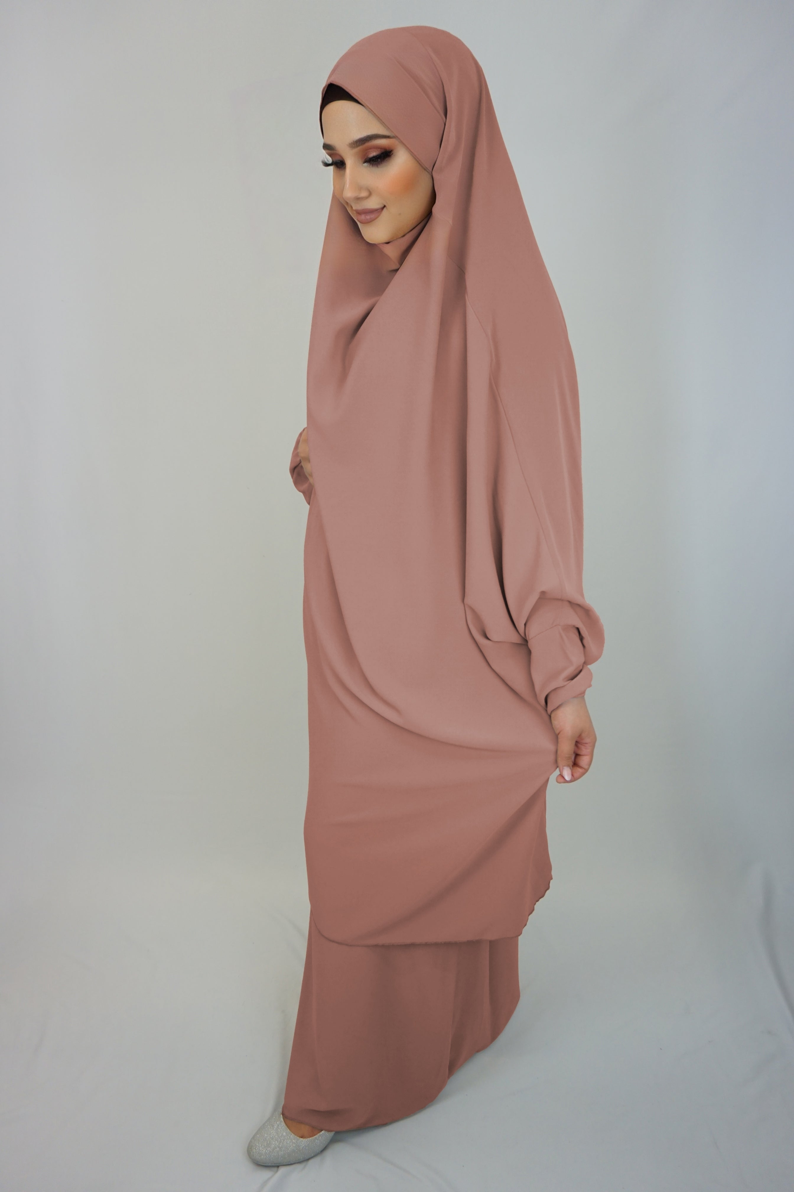 Jilbab Farheena Dark-Blush