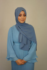Chiffon XL Hijab Hellblau