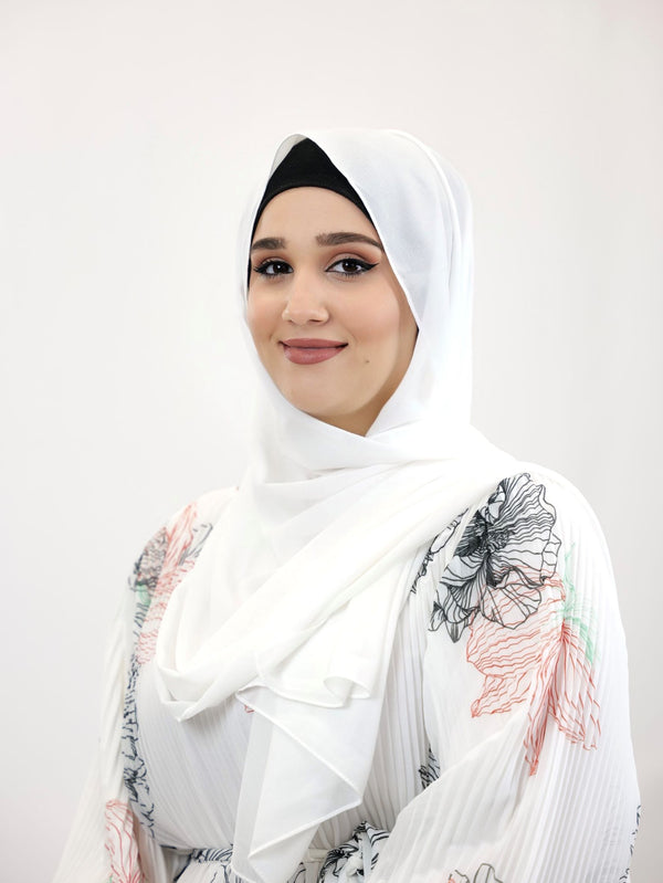 Chiffon Hijab Maira Creme
