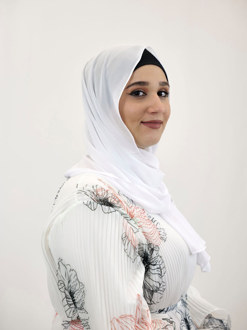 Chiffon Hijab Maira Weiß