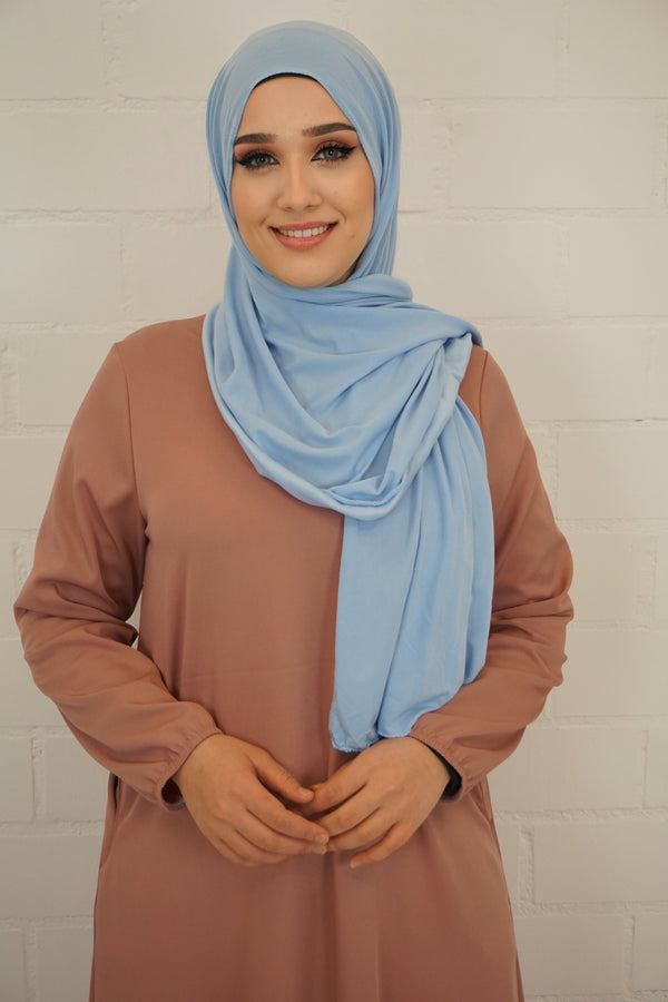 Jersey Hijab Fiza Wasserblau 3