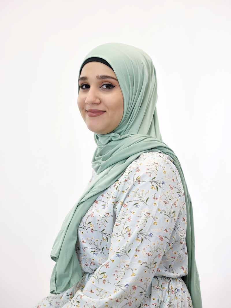 Jersey Hijab Fiza Pistaziengrün