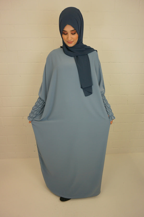 Jilbab Kleid Samaya Graublau