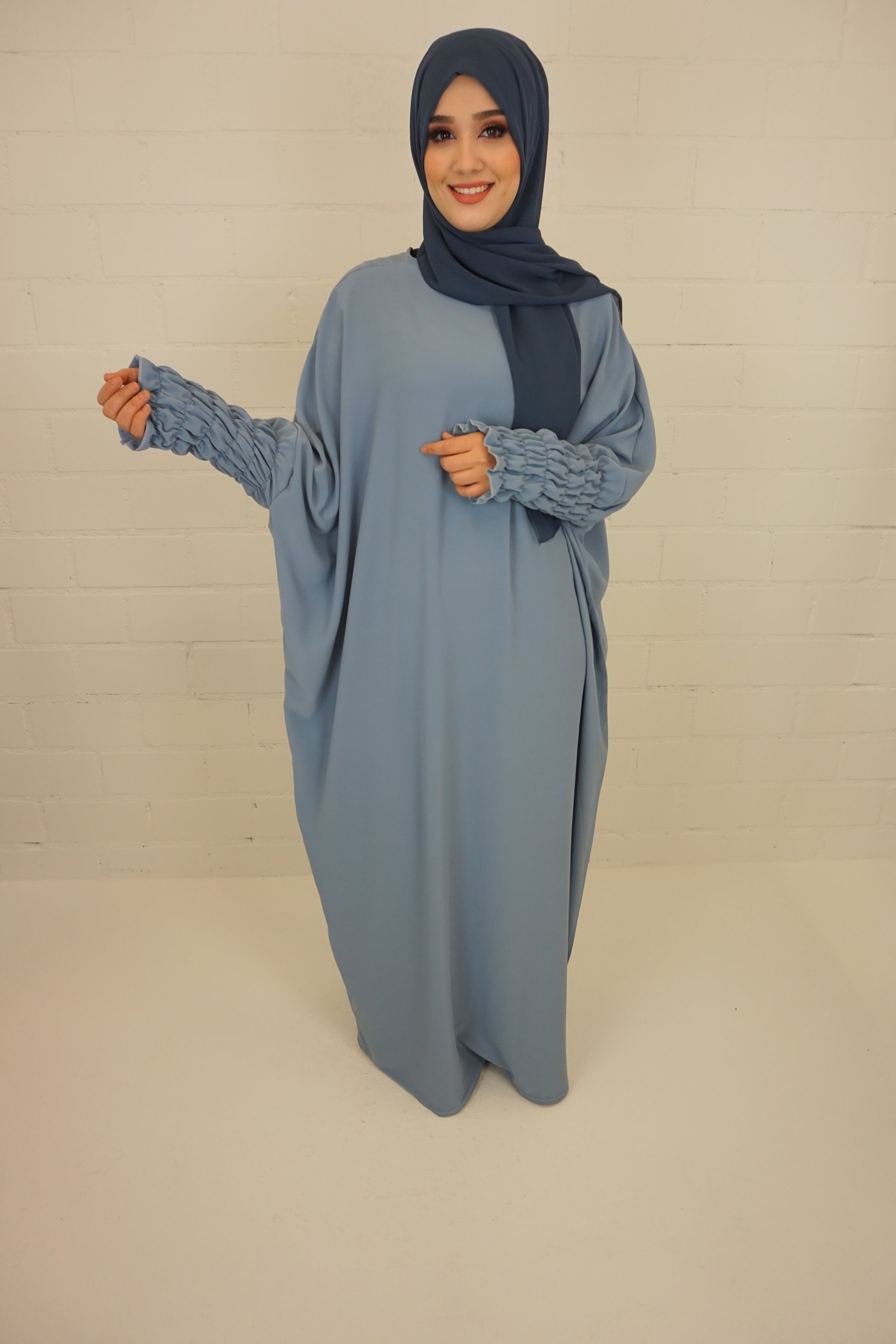 Jilbab Kleid Samaya Graublau