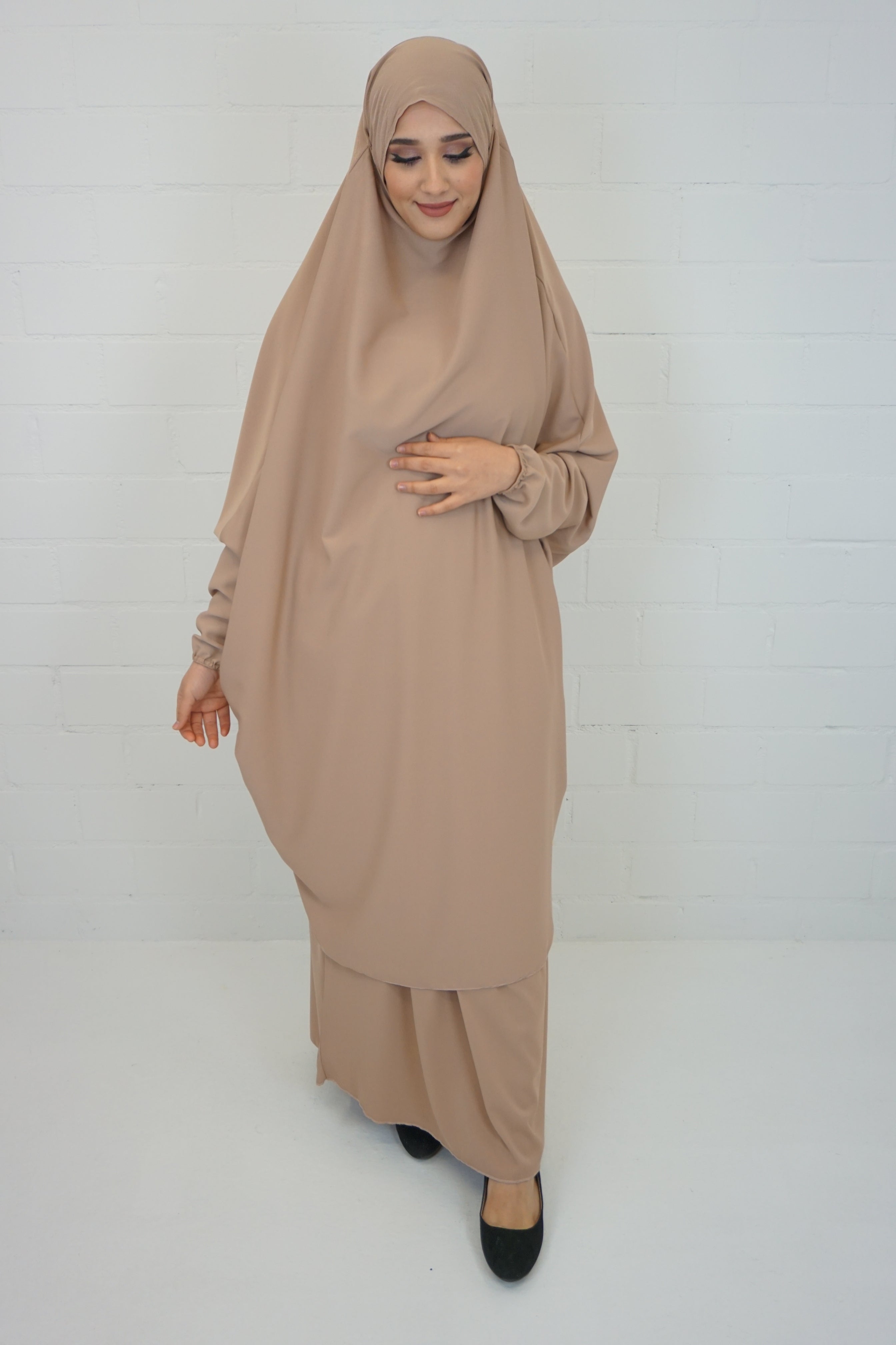 Jilbab Farheena Beige 2