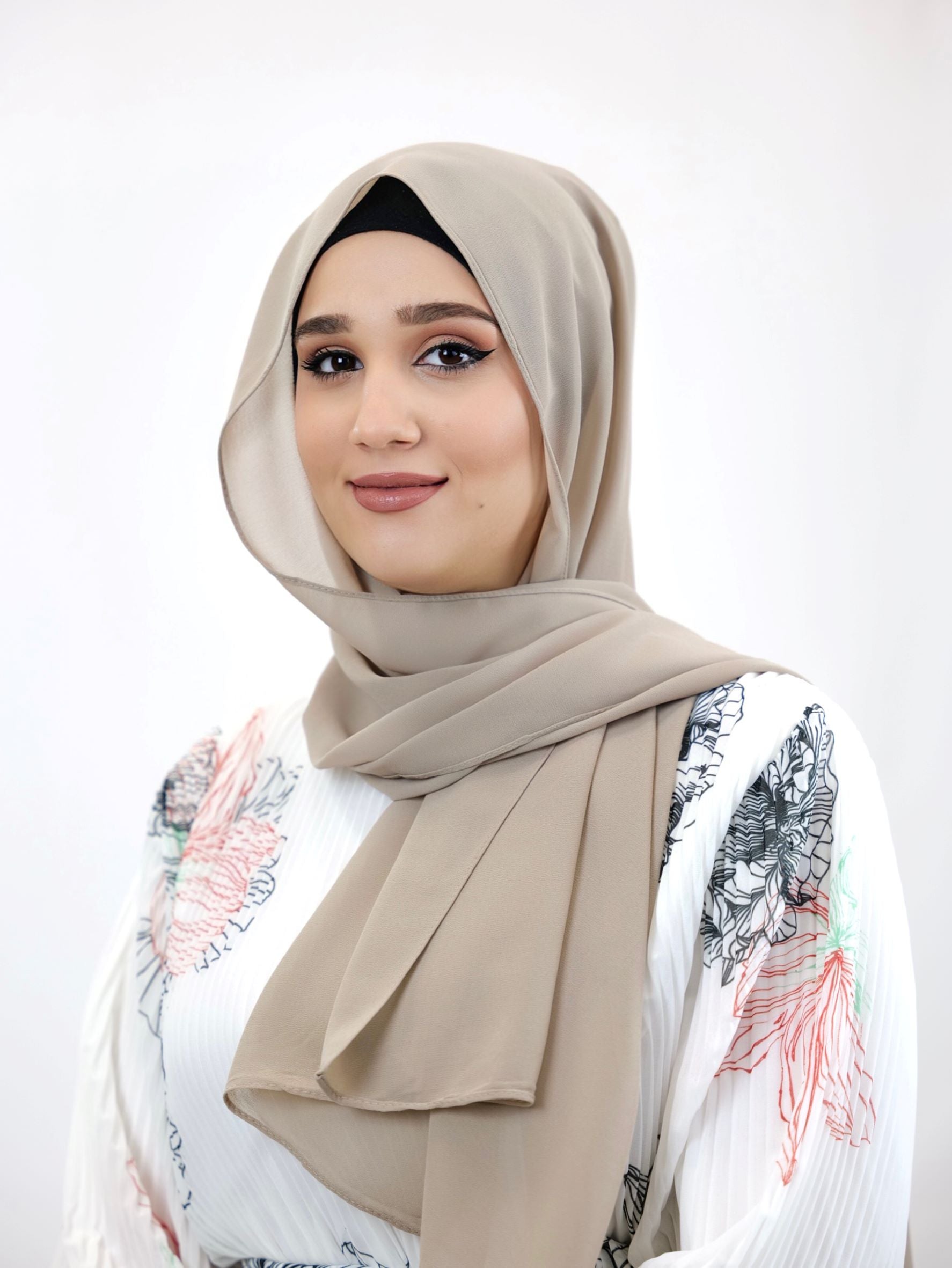 Chiffon Hijab Maira Schlammbraun