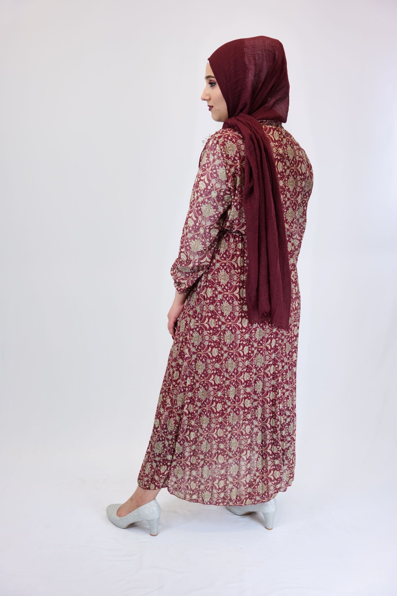 Kleid Hafsa Weinrot