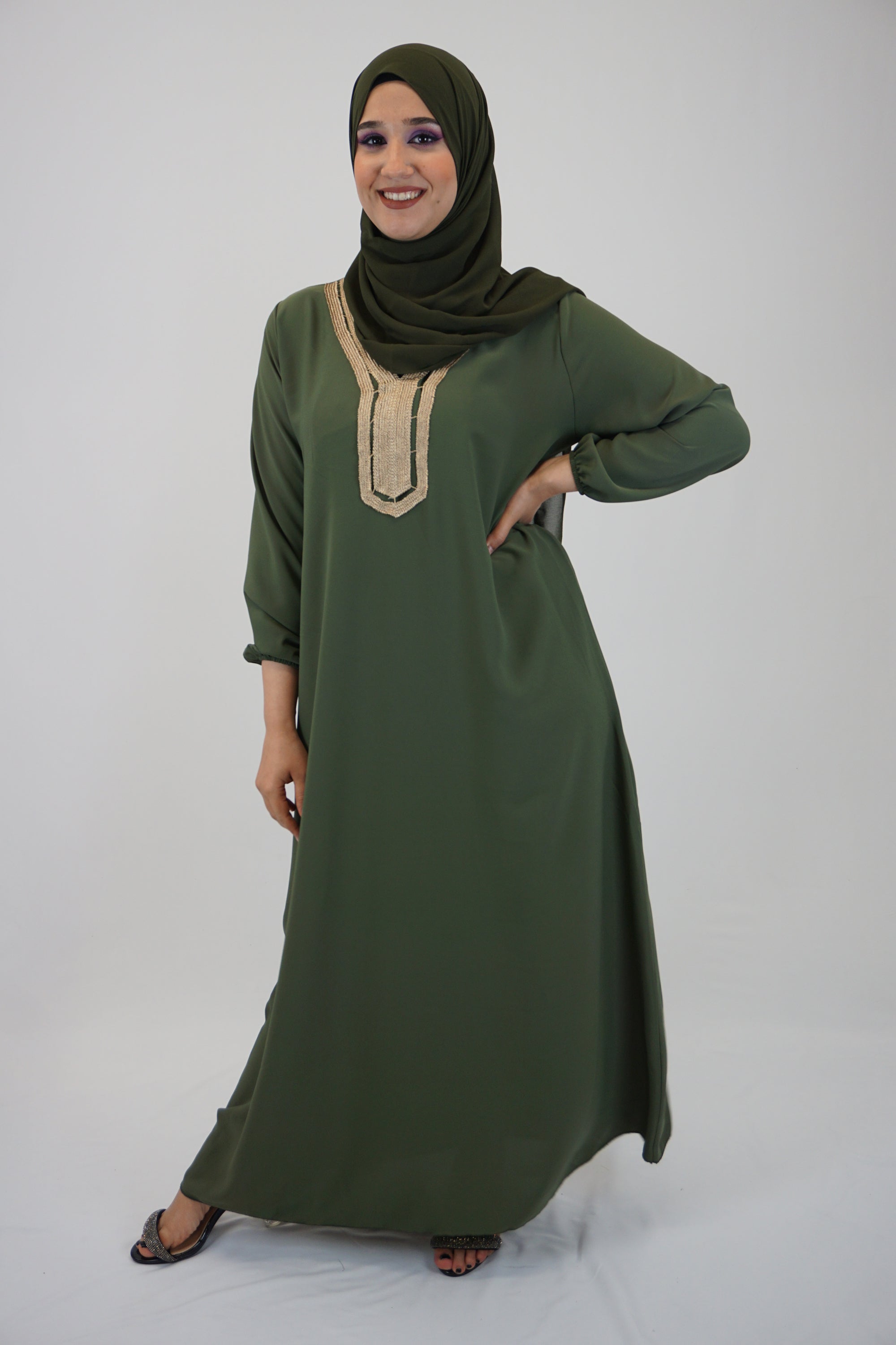 Kleid Faiza Dunkelgrün