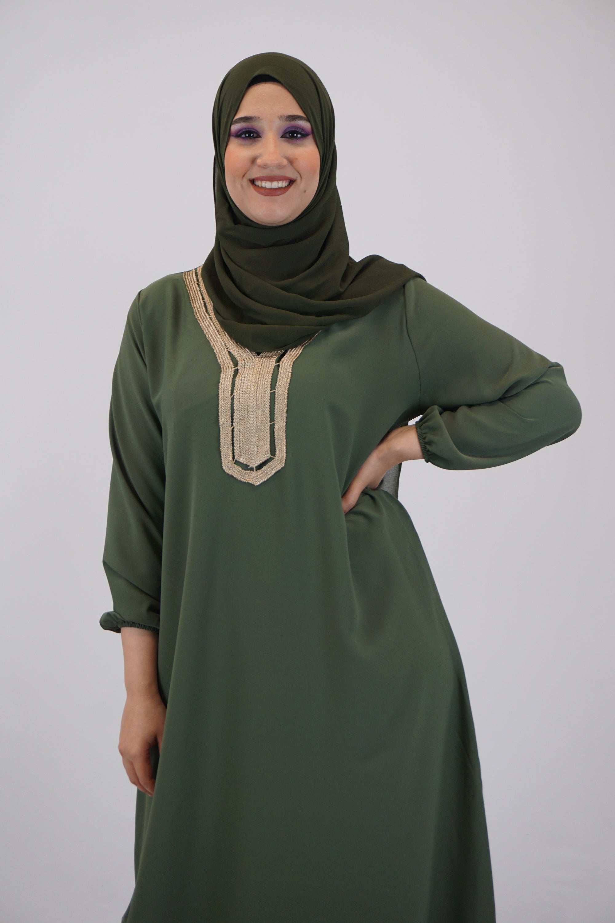 Kleid Faiza Dunkelgrün