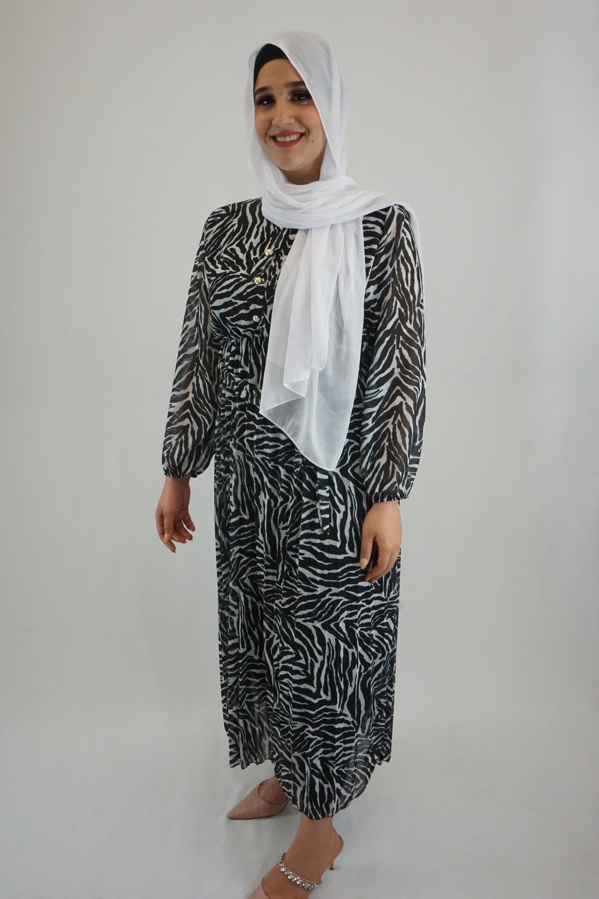 Kleid Maha Schwarz/Weiß