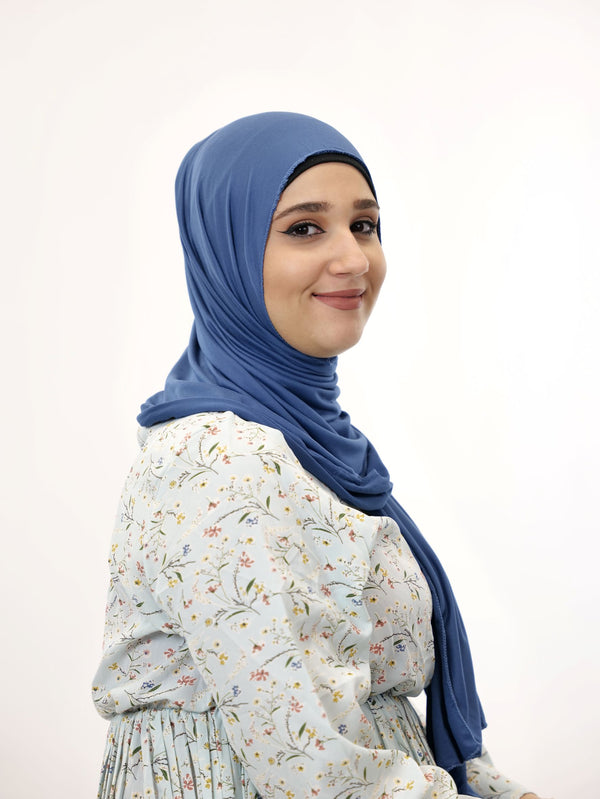 Jersey Hijab Fiza Jeansblau