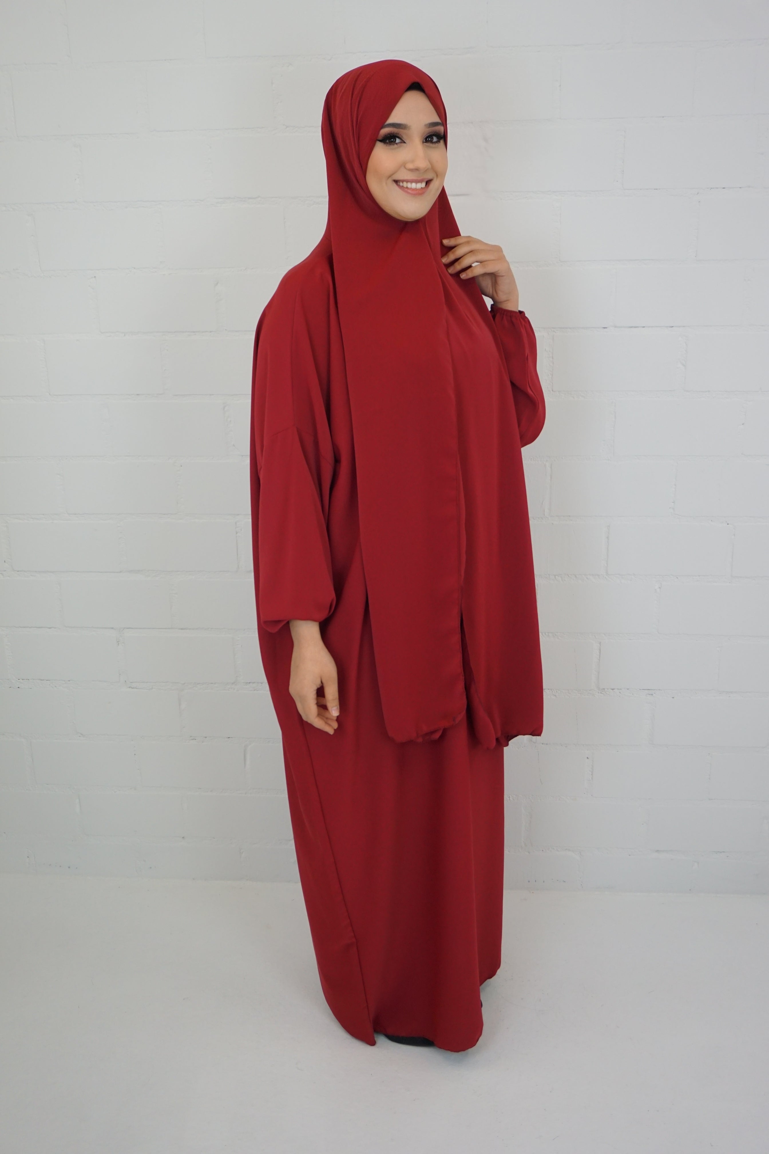 Hijab-Abaya Feuerrot