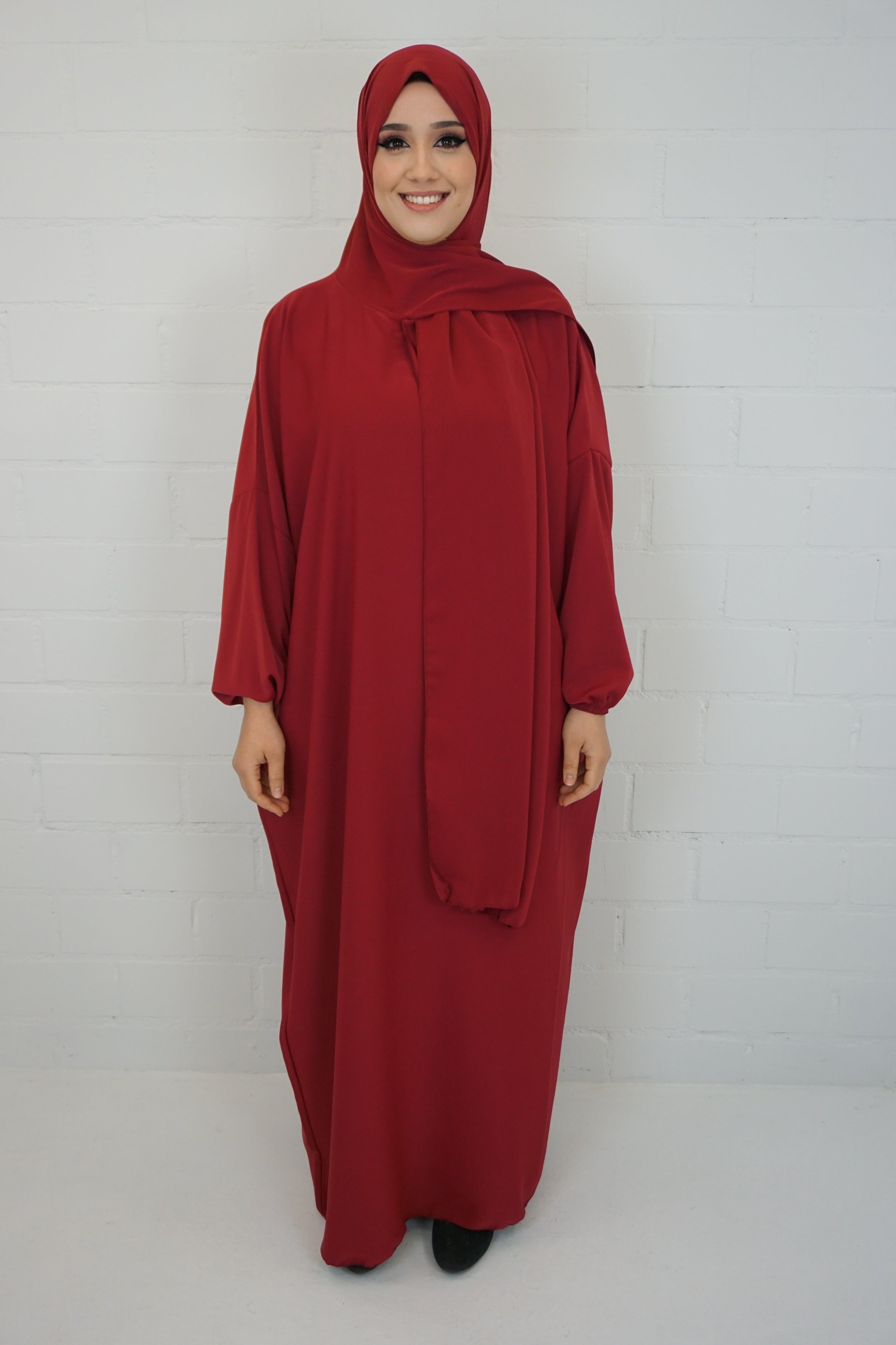 Hijab-Abaya Feuerrot