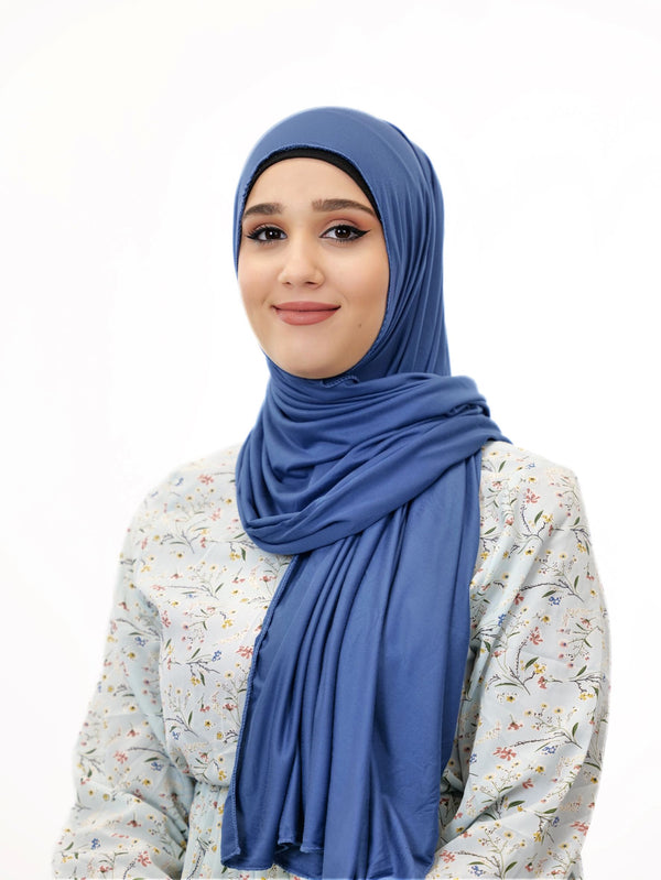 Jersey Hijab Fiza Jeansblau