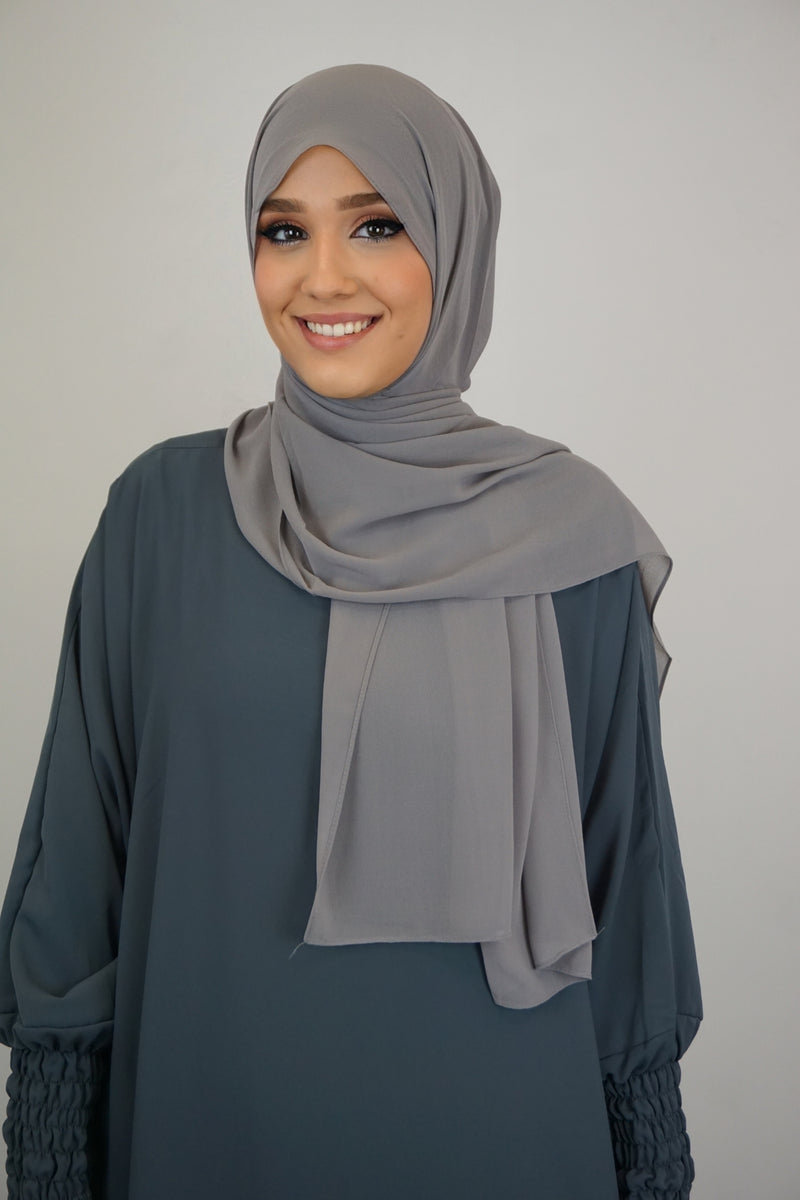 Chiffon Hijab Maira Dunkelgrau