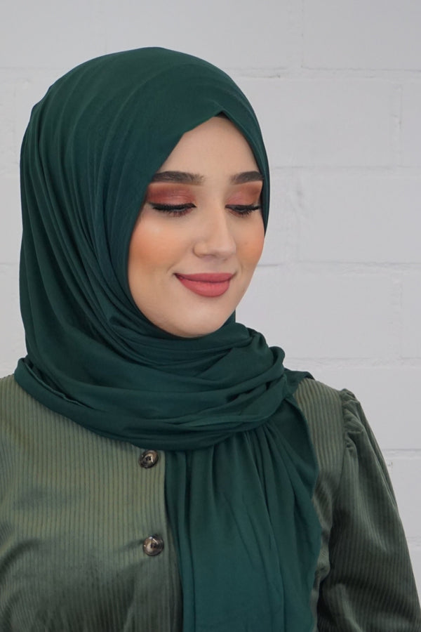 Jersey Hijab Fiza Smaragdgrün