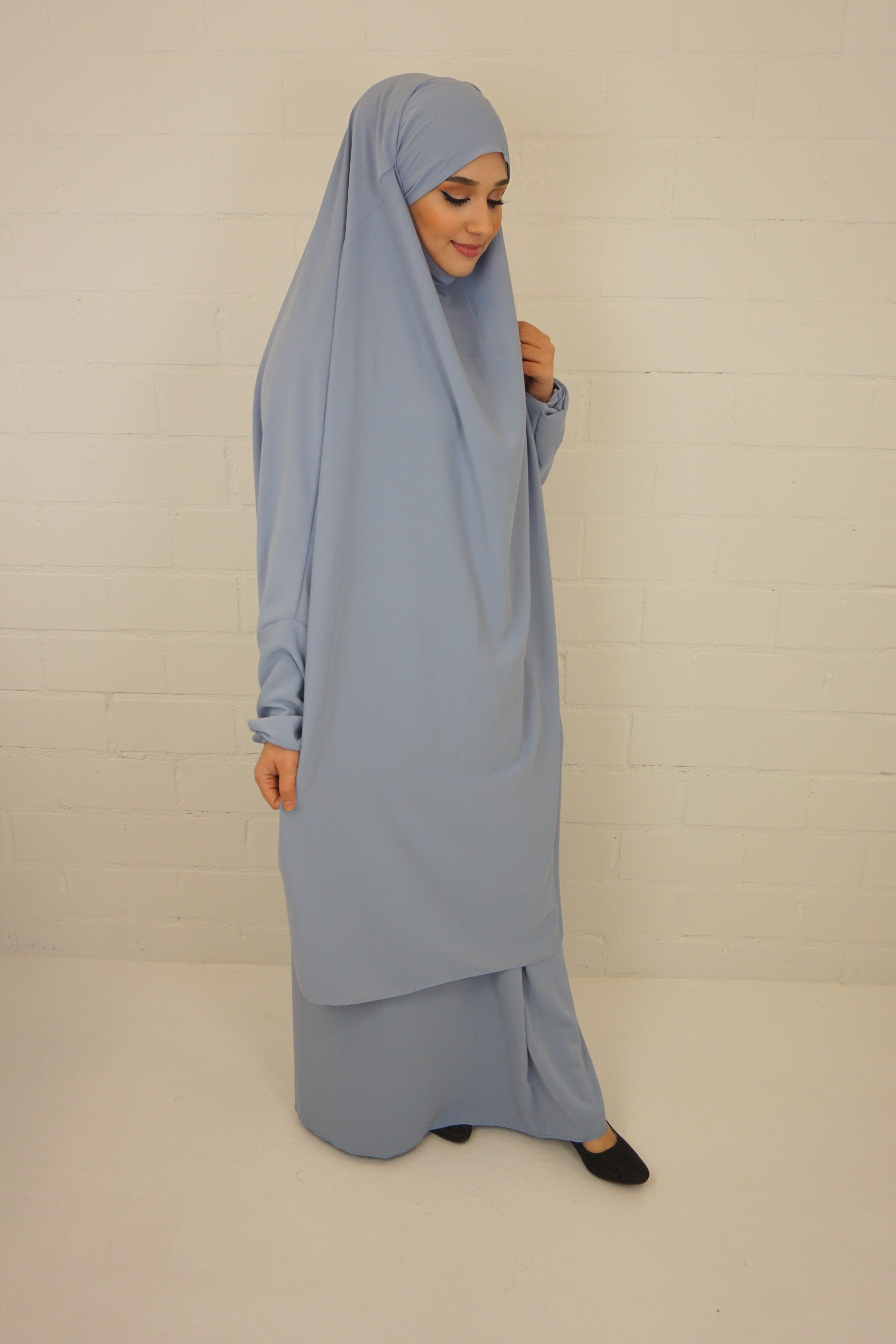 Jilbab Farheena Graublau 2