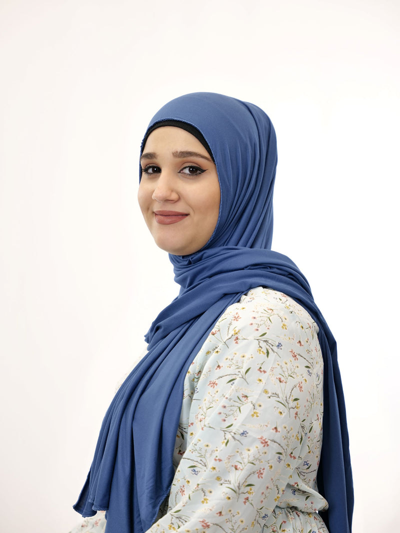 Jersey Hijab Fiza Jeansblau