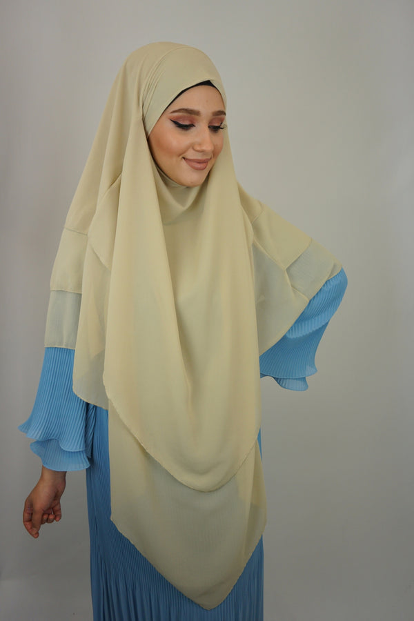 Khimar 3-lagig Elfenbein