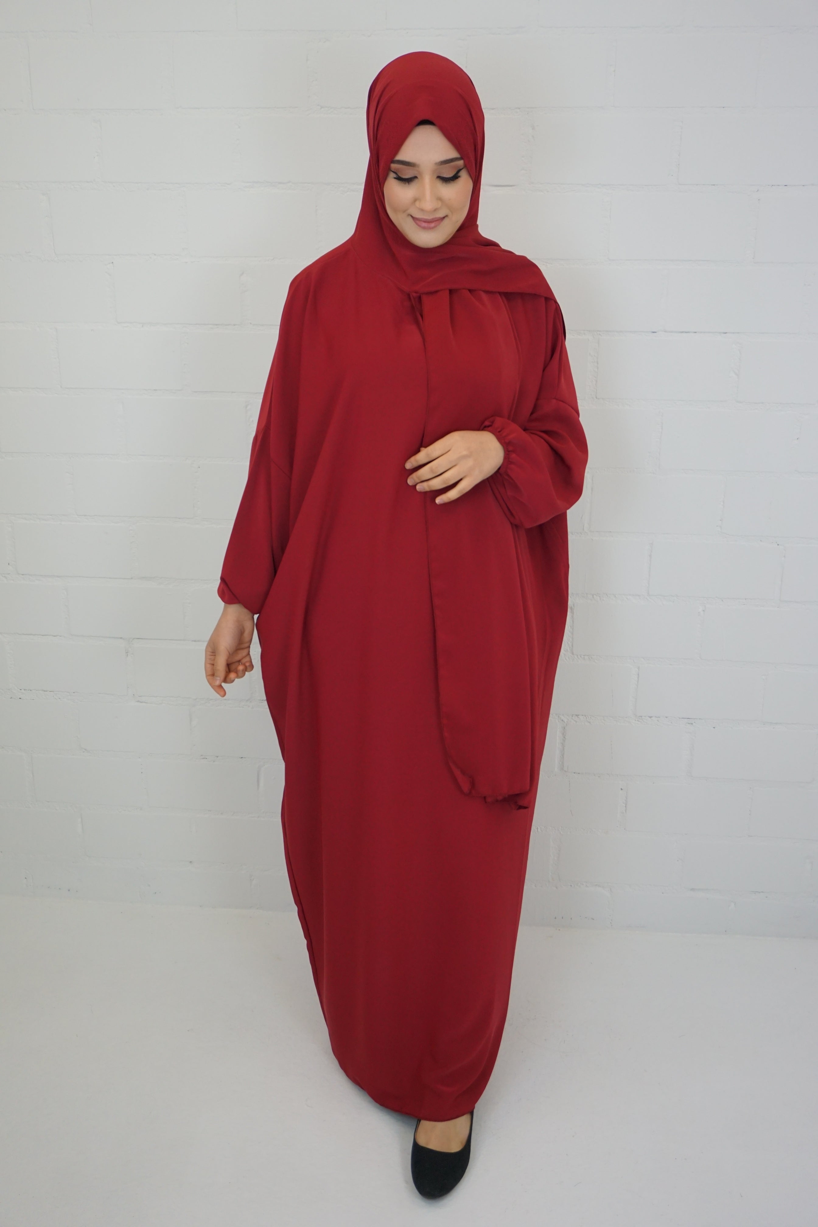 Hijab-Abaya Feuerrot