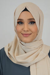 Baumwoll Hijab Almaz Sand