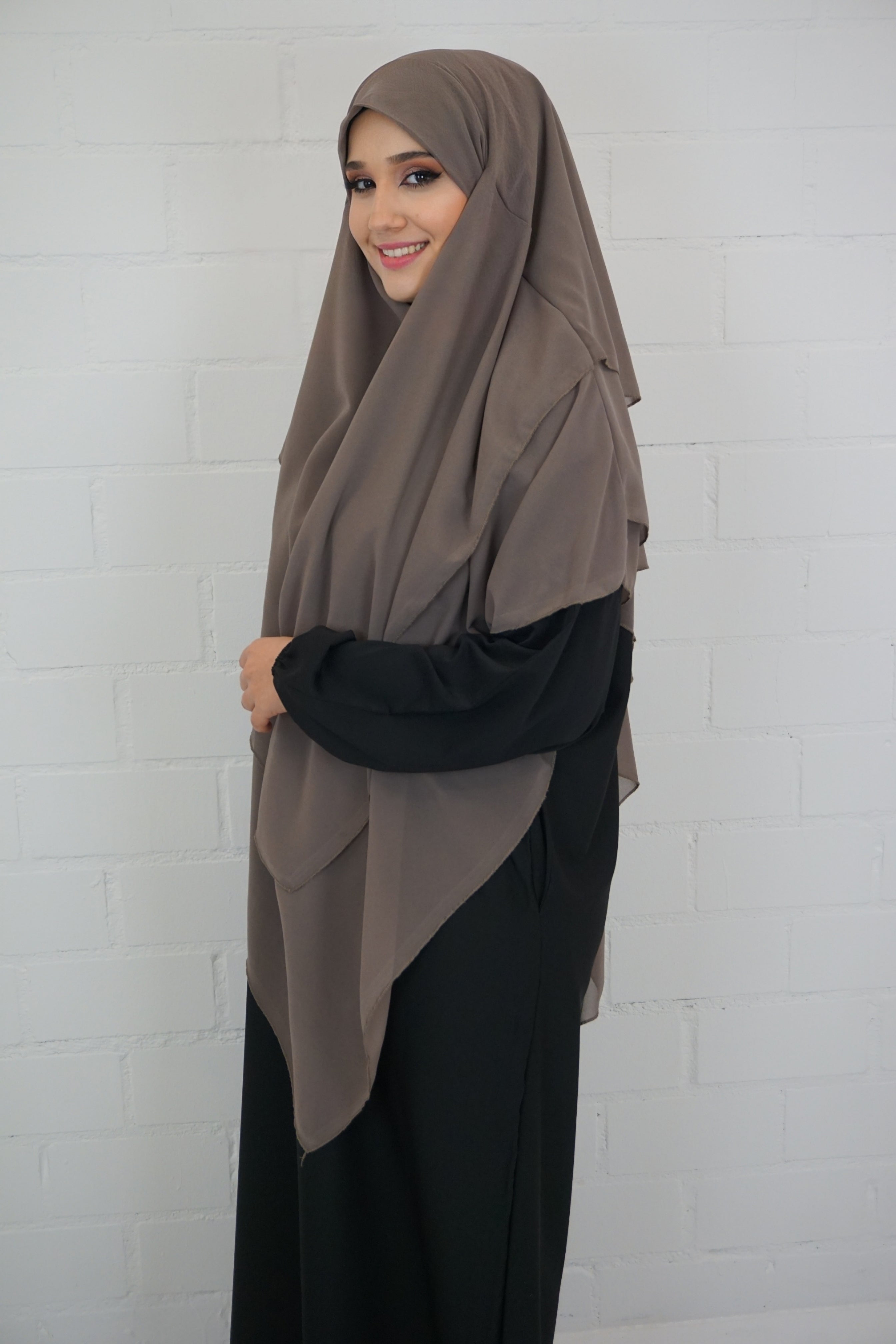 Khimar 3-lagig Taupe