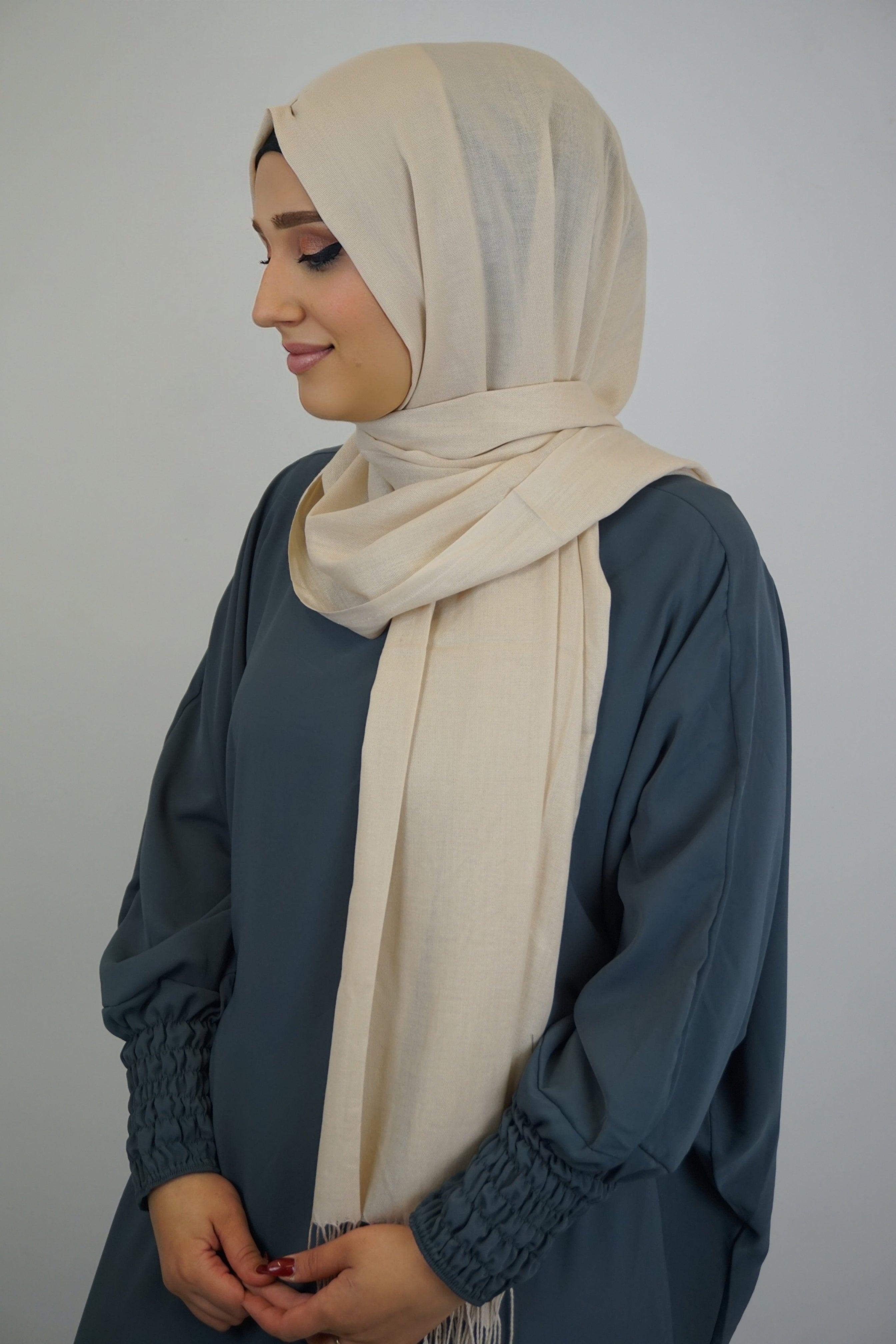 Baumwoll Hijab Almaz Sand