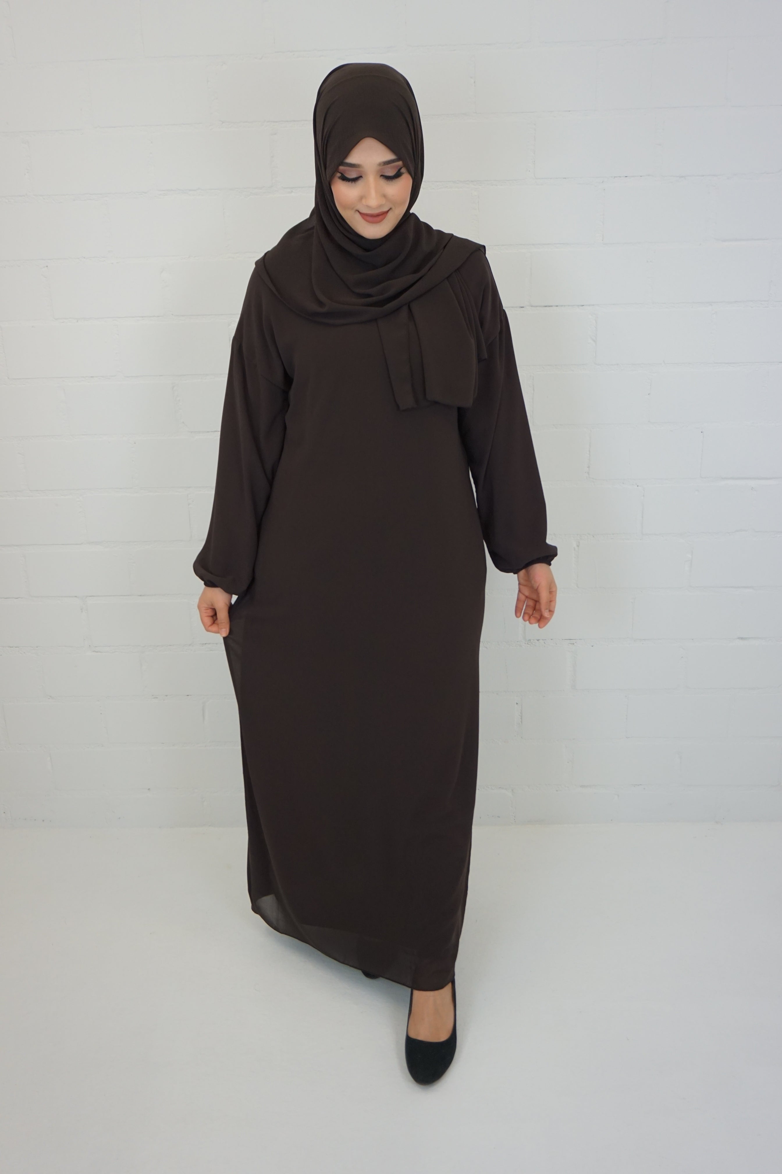 Basic Abaya 2 Dunkelbraun