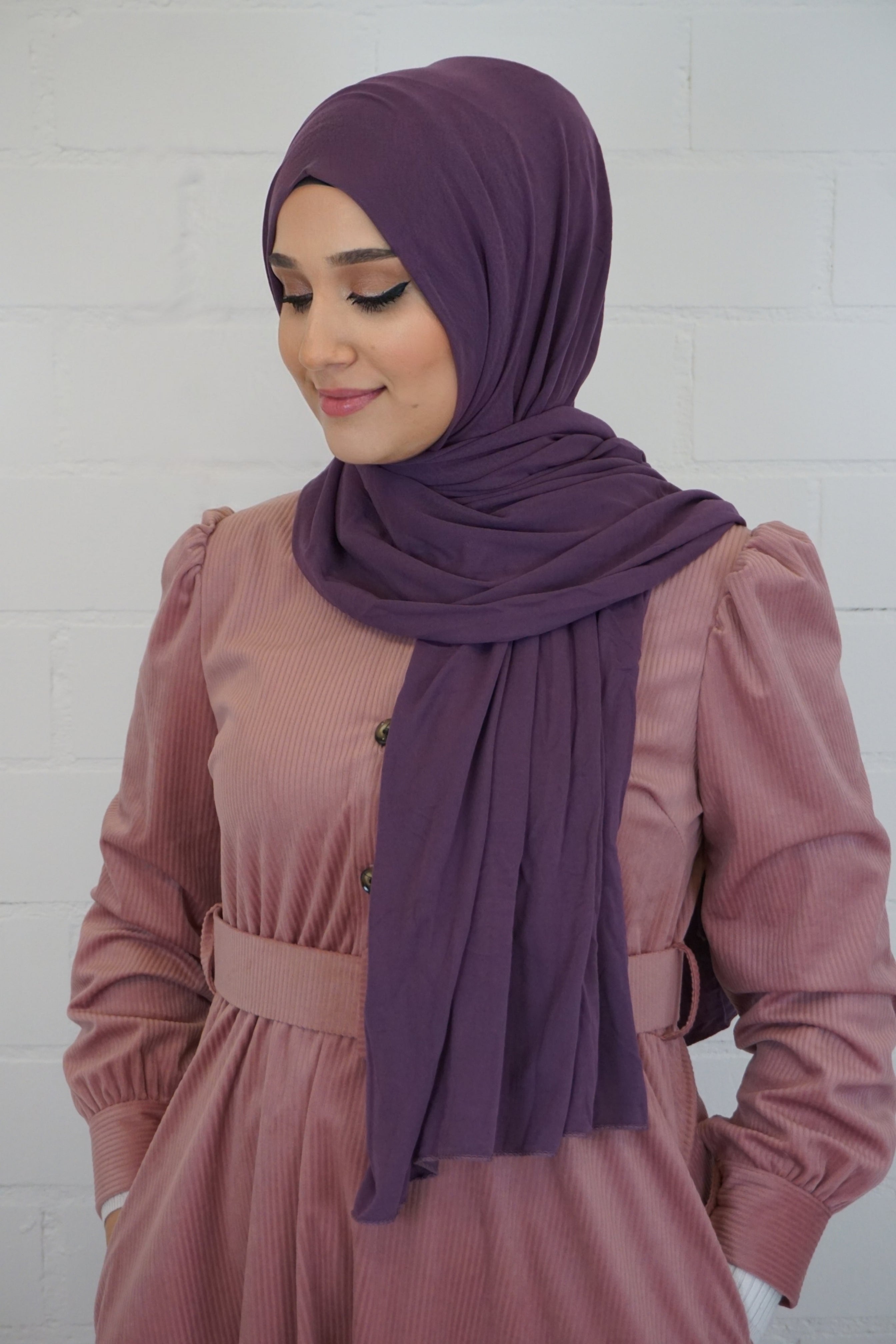 Jersey Hijab Fiza Darkviolett