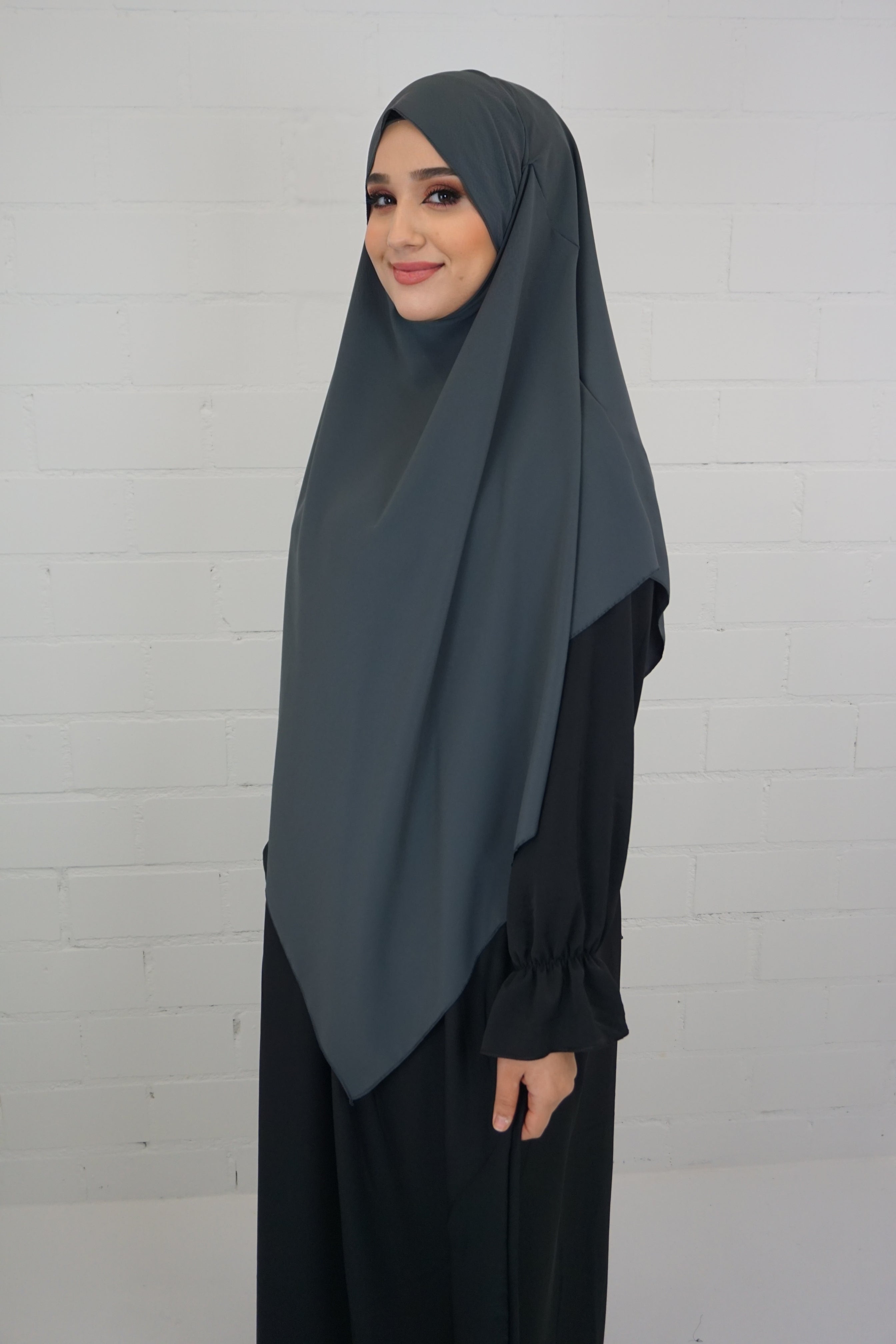 Medina Khimar 1-lagig Dunkelgrau