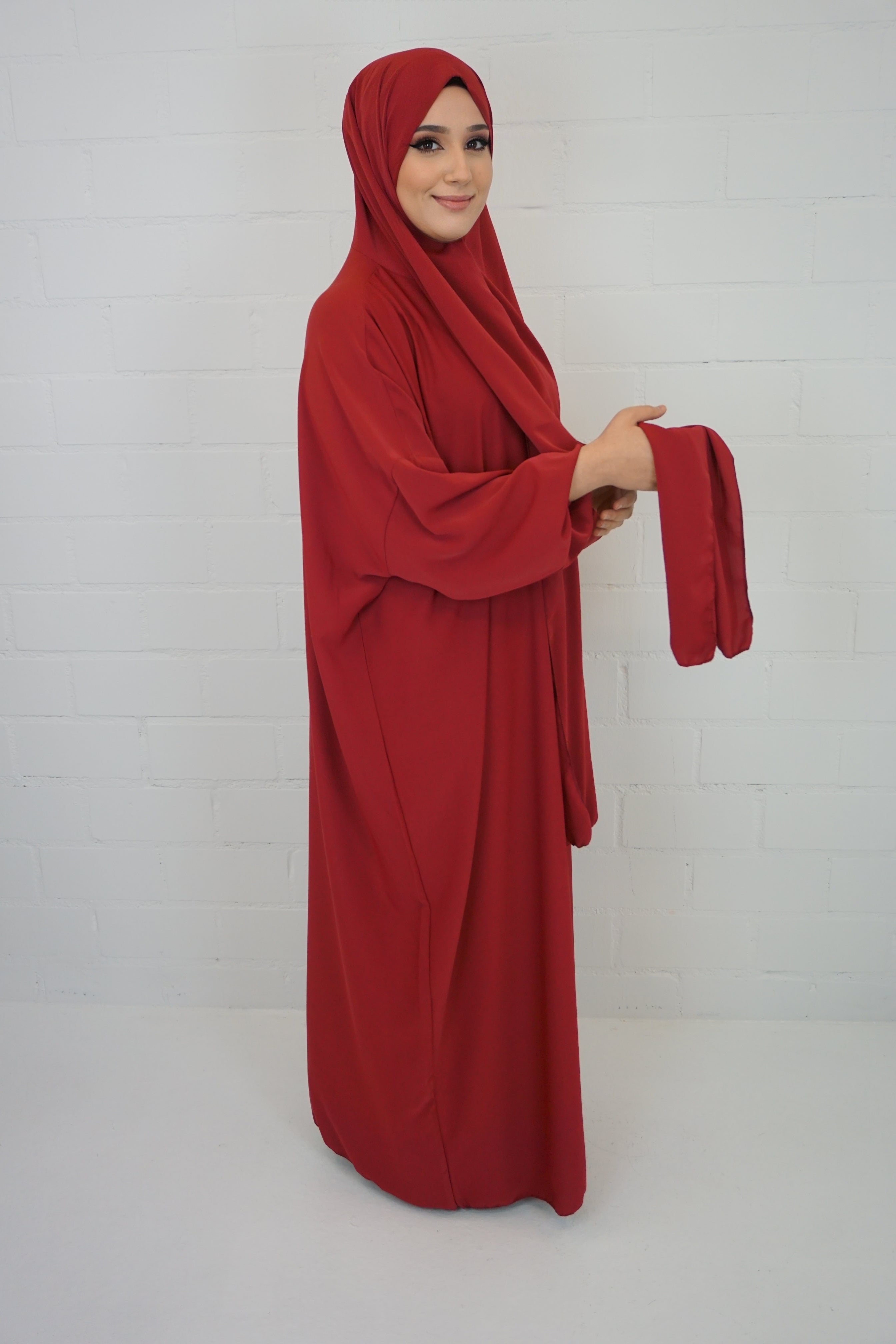 Hijab-Abaya Feuerrot