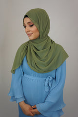 Chiffon Hijab Maira Olivgrün
