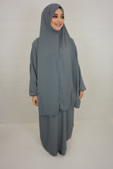 Hijab-Abaya Grau