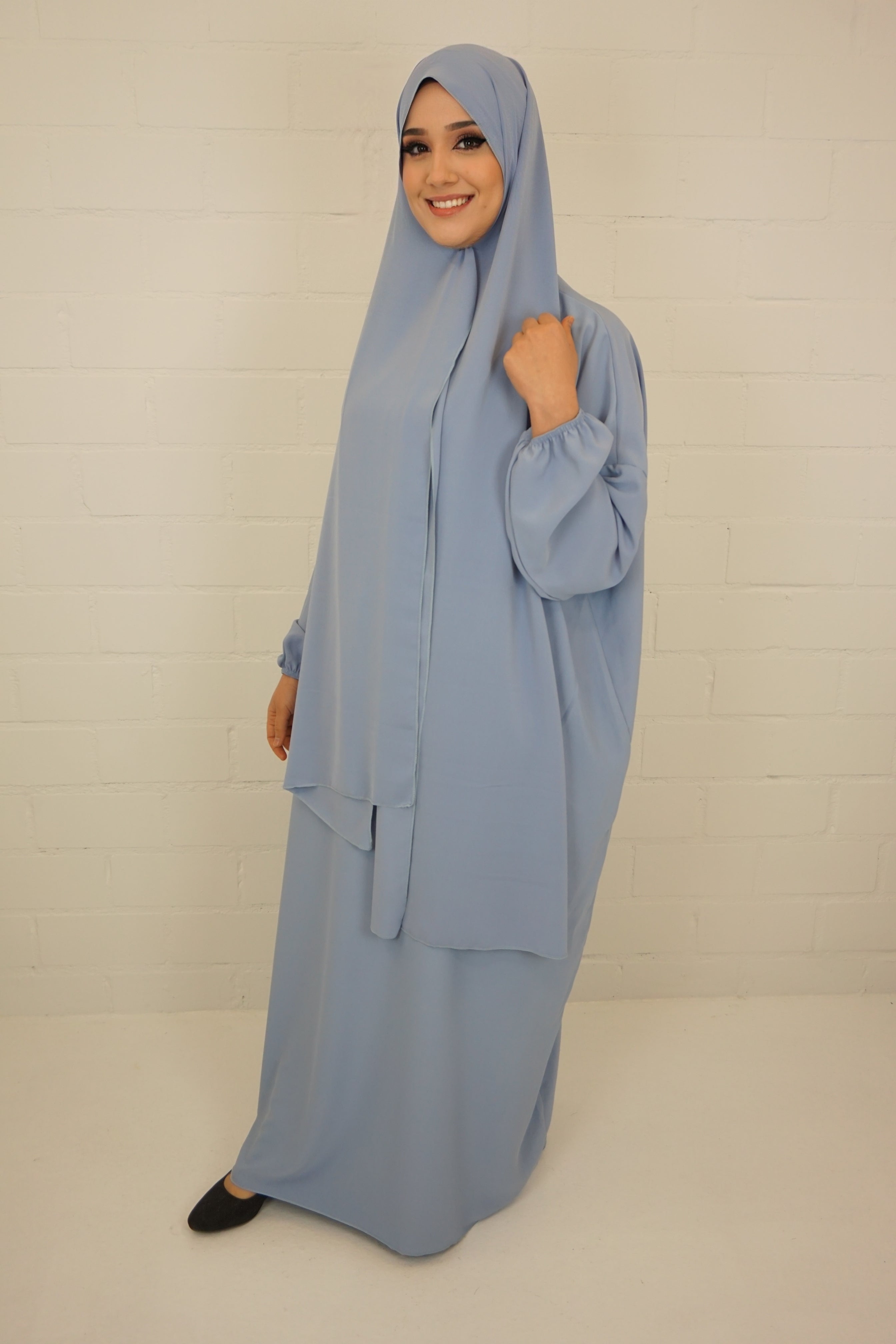 Hijab-Abaya Silbergrau