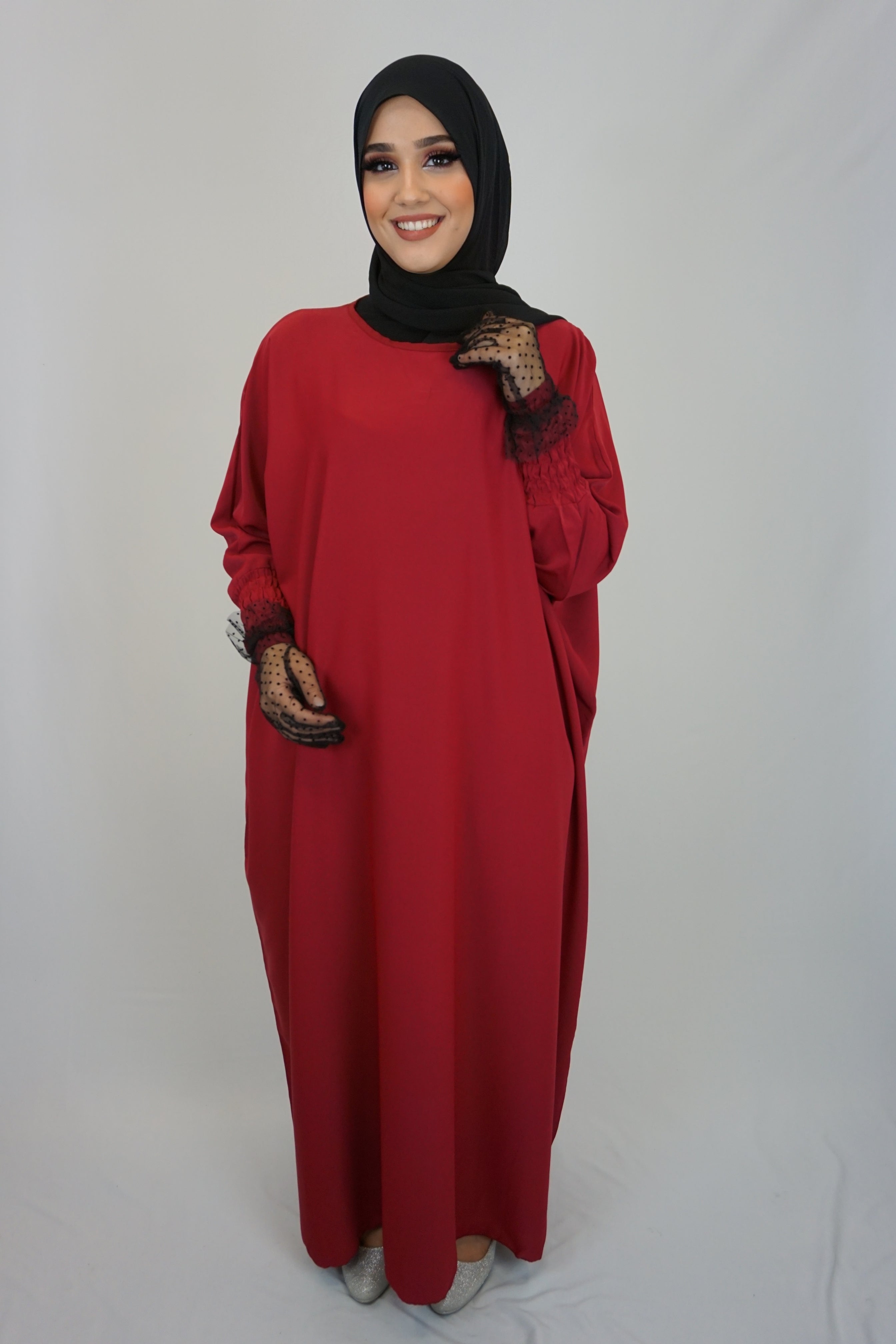 Jilbab Kleid Amaya Rot